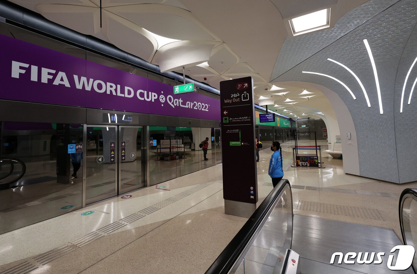 본문 이미지 - 한산한. 카타르 도하 지하철. ⓒ News1 이동해 기자