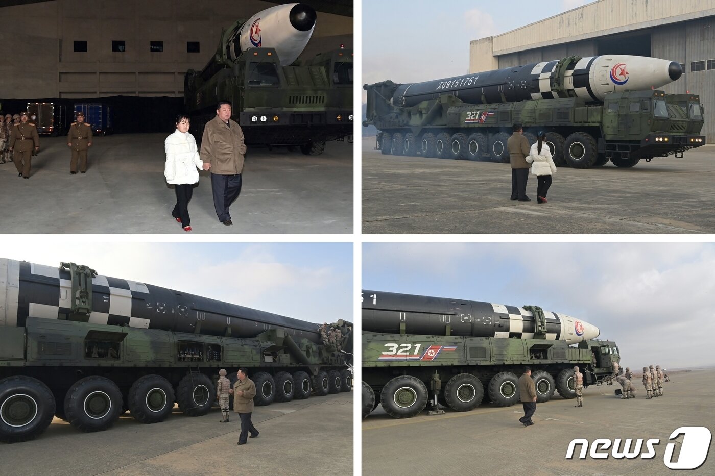 본문 이미지 - &#40;평양 노동신문=뉴스1&#41; = 2022년 11월19일 김 총비서가 딸 주애와 대륙간탄도미사일&#40;ICBM&#41; 발사 현장을 찾은 모습. 북한 노동당 기관지 노동신문이 공개. 2022.11.19 [국내에서만 사용가능. 재배포 금지. DB 금지. For Use Only in the Republic of Korea. Redistribution Prohibited] rodongphoto@news1.kr