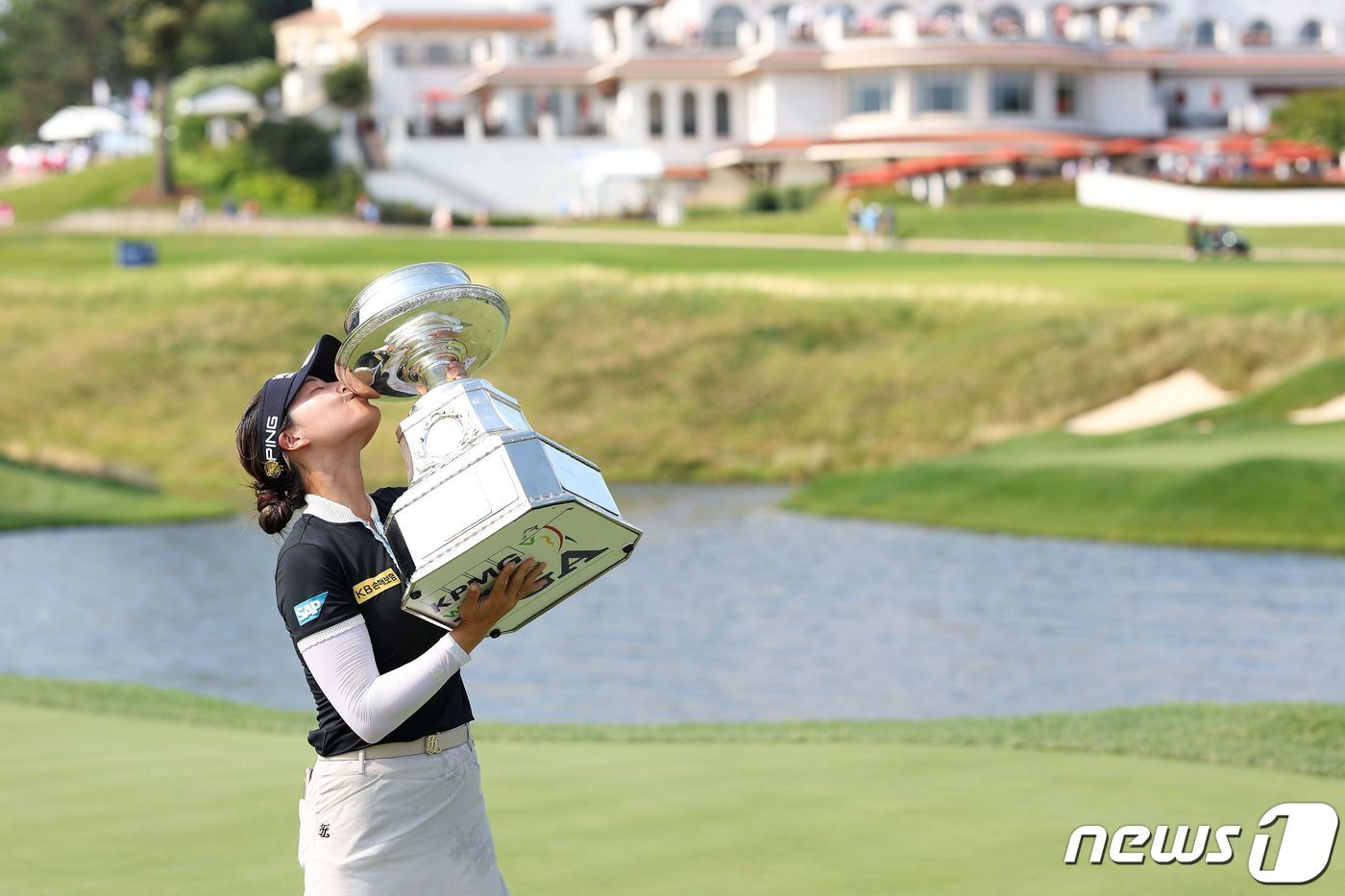 본문 이미지 - 지난해 KPMG 위민스 PGA 챔피언십에서 우승했던 전인지. ⓒ AFP=뉴스1
