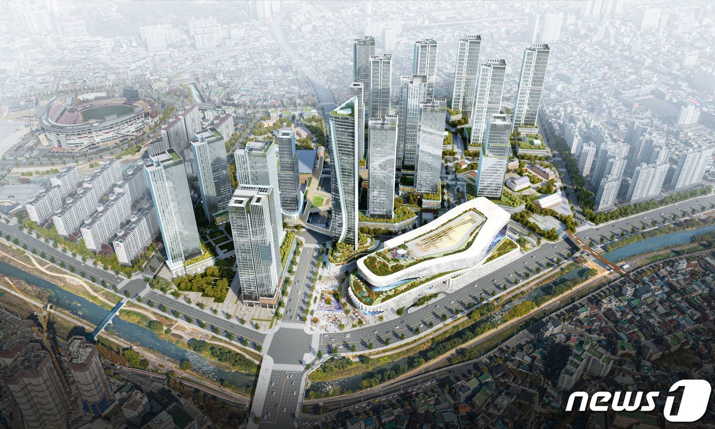 본문 이미지 - 광주 북구 임동 옛 전방·일신방직 공장 부지 개발 조감도.(광주시 제공)2022.11.21/뉴스1