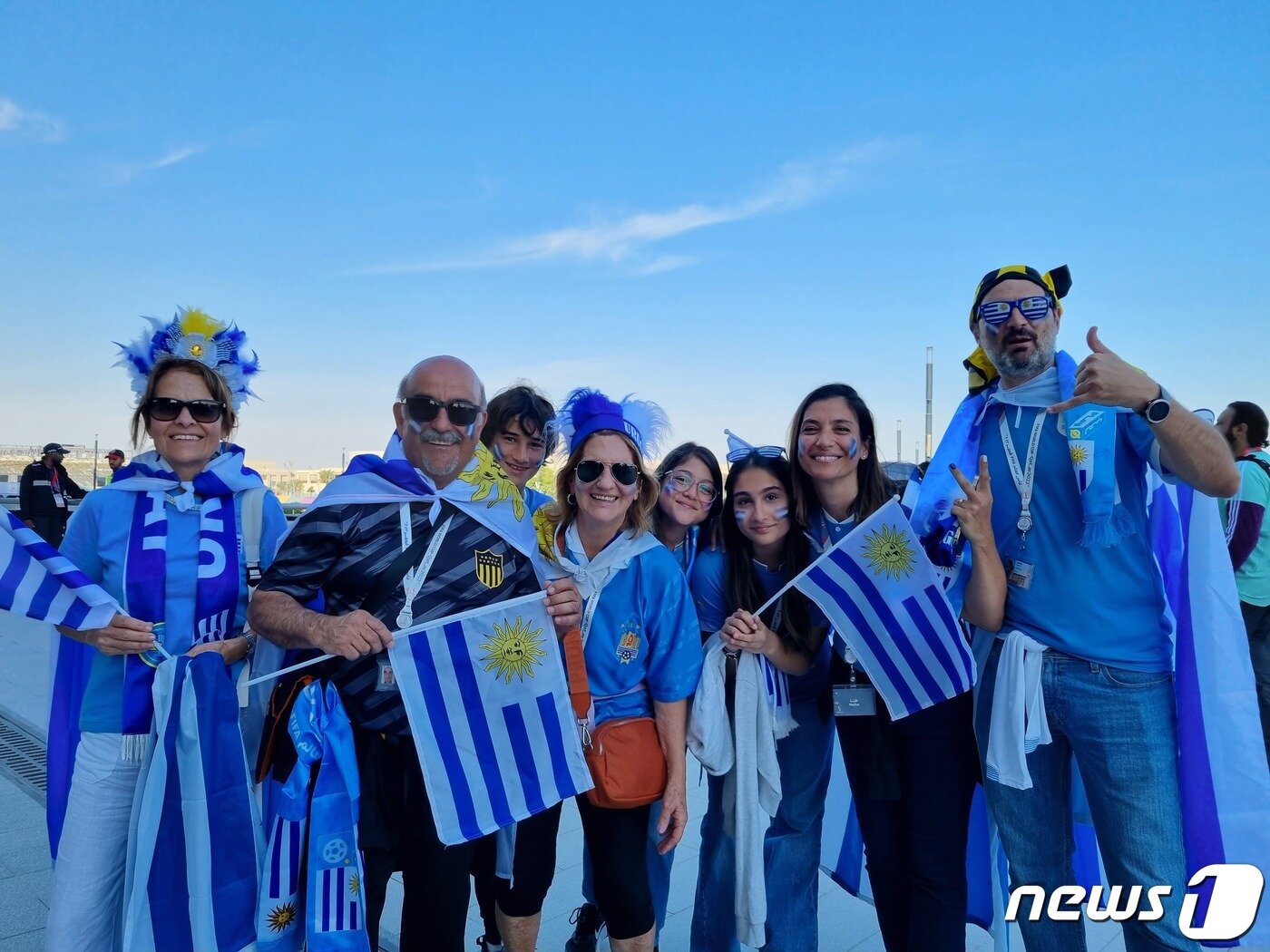 본문 이미지 - 우루과이 팬들의 모습 ⓒ News1 안영준 기자  