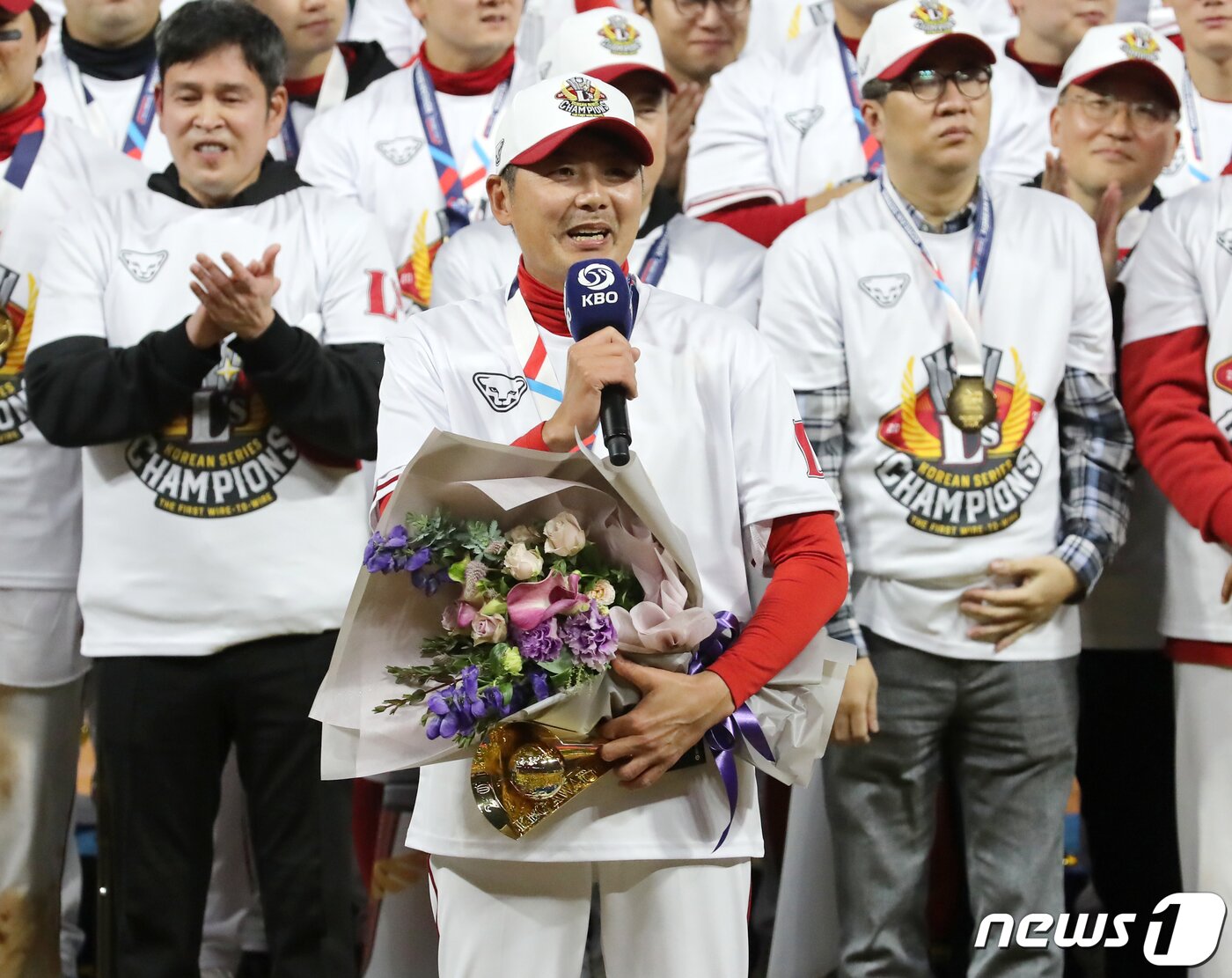 본문 이미지 - 2022년 SSG 랜더스의 통합 우승을 이끌었던 김원형 감독. 뉴스1 DB ⓒ News1 김진환 기자