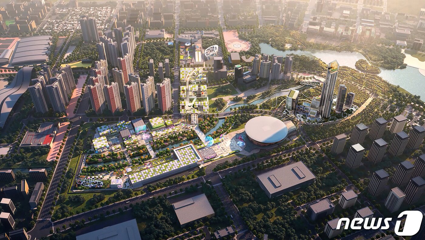 본문 이미지 - 경기 고양시에 들어설 CJ라이브시티 조감도. (고양시청 제공)