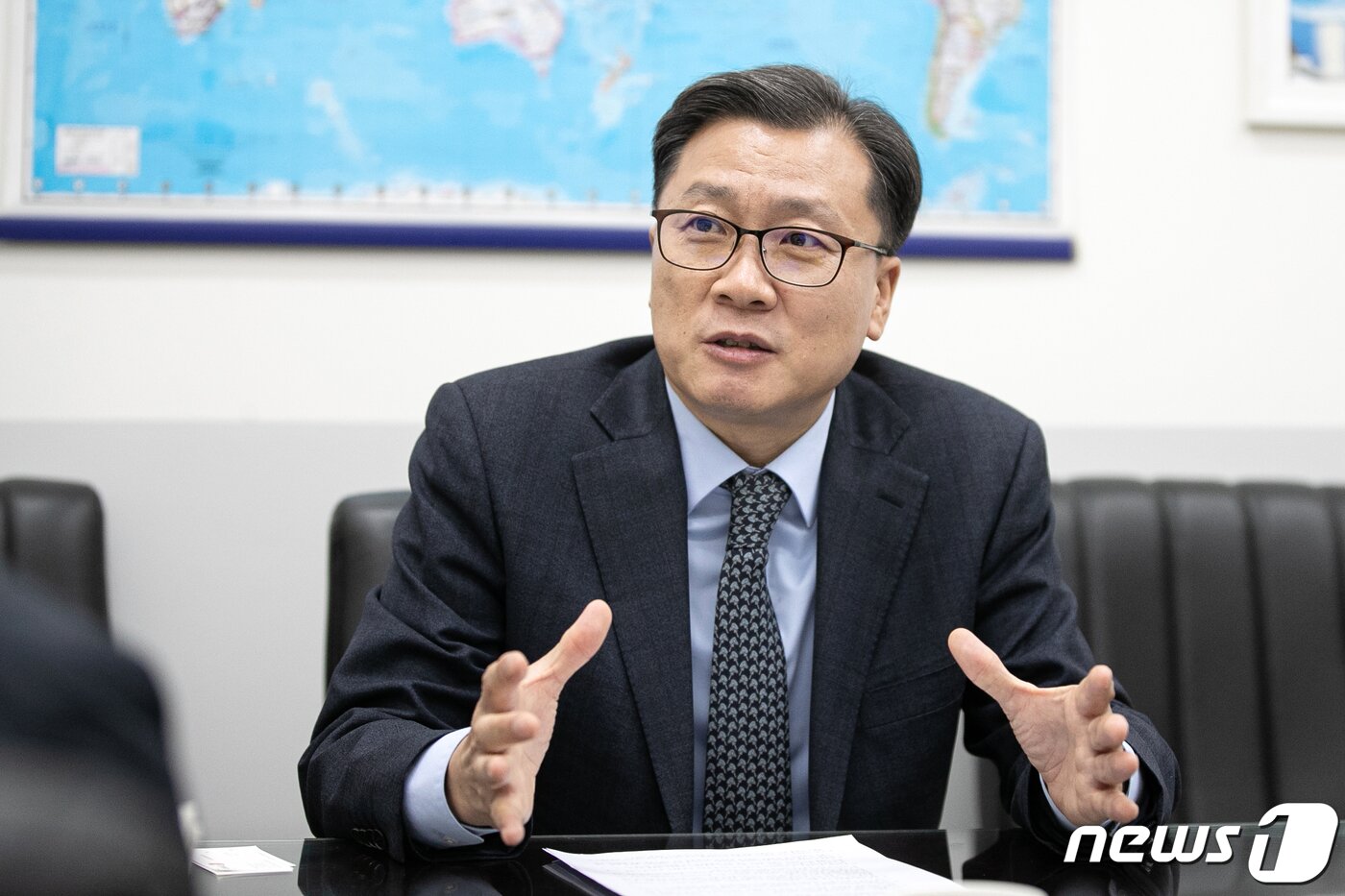 본문 이미지 - 임성호 종로학원 대표가 14일 서울 마포구 종로학원 강북본원에서 뉴스1과 인터뷰하고 있다. 2022.12.14/뉴스1 ⓒ News1 이승배 기자