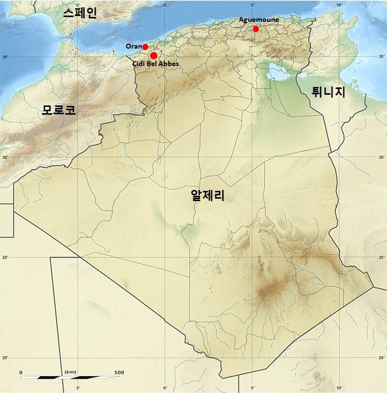 본문 이미지 - 알제리 지도와 북아프리카 지도 / 사진 = 조성관 작가 