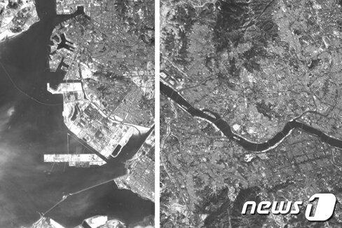 본문 이미지 - &#40;평양 노동신문=뉴스1&#41; = 북한이 지난달 18일 &#39;정찰위성 발사&#39; 다음날 공개한 서울과 인천 일대 항공사진. [국내에서만 사용가능. 재배포 금지. DB 금지. For Use Only in the Republic of Korea. Redistribution Prohibited] rodongphoto@news1.kr