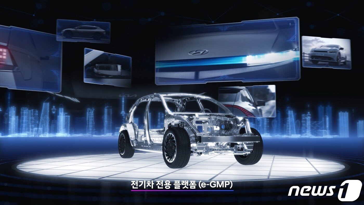 본문 이미지 -  현대차그룹의 전기차 전용 플랫폼 'E-GMP'. (현대차그룹 제공) 