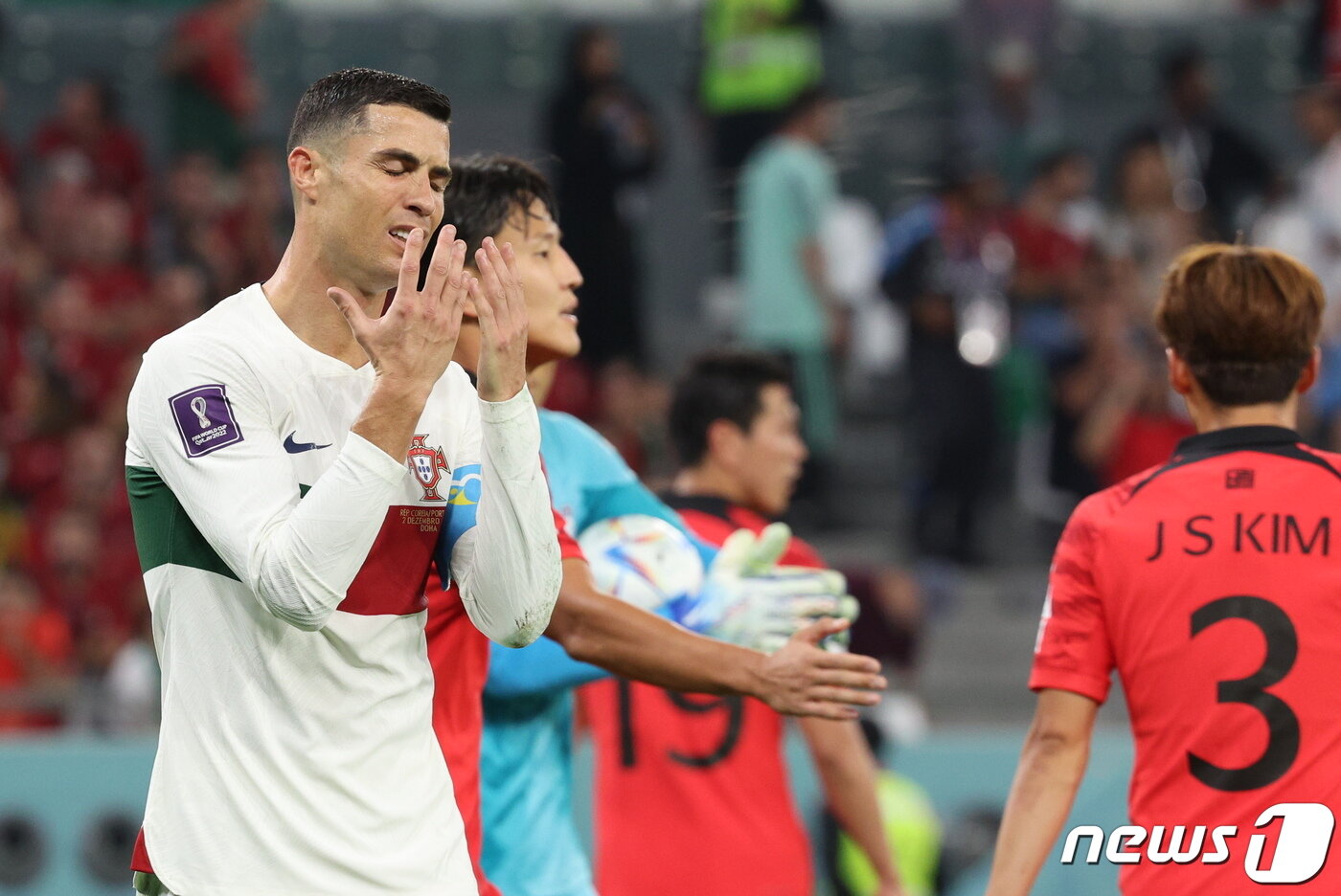 본문 이미지 - 실망스러운 경기력으로 아쉬움을 남긴 크리스티아누 호날두. /뉴스1 ⓒ News1 이동해 기자