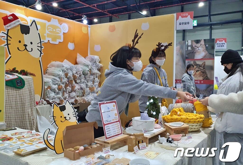 본문 이미지 - 고양이 전문 박람회 '궁디팡팡 캣페스타'가 2일 서울 강남구 세텍에서 열렸다. ⓒ 뉴스1 최서윤 기자