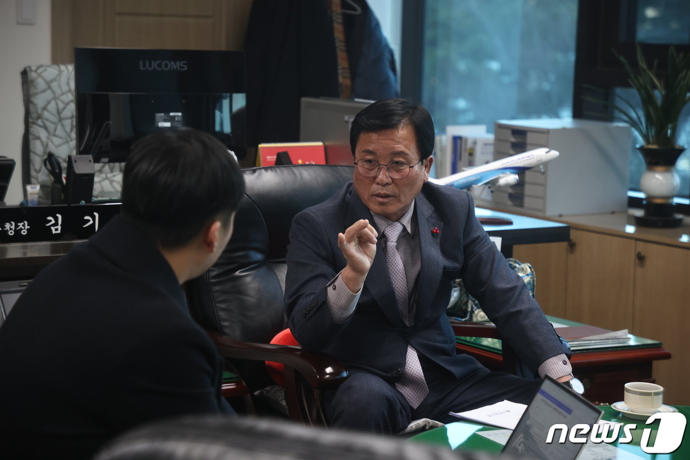 본문 이미지 - 지난 29일 김기재 영도구청장이 영도구청에서 뉴스1과 인터뷰를 하고 있다.(영도구 제공)
