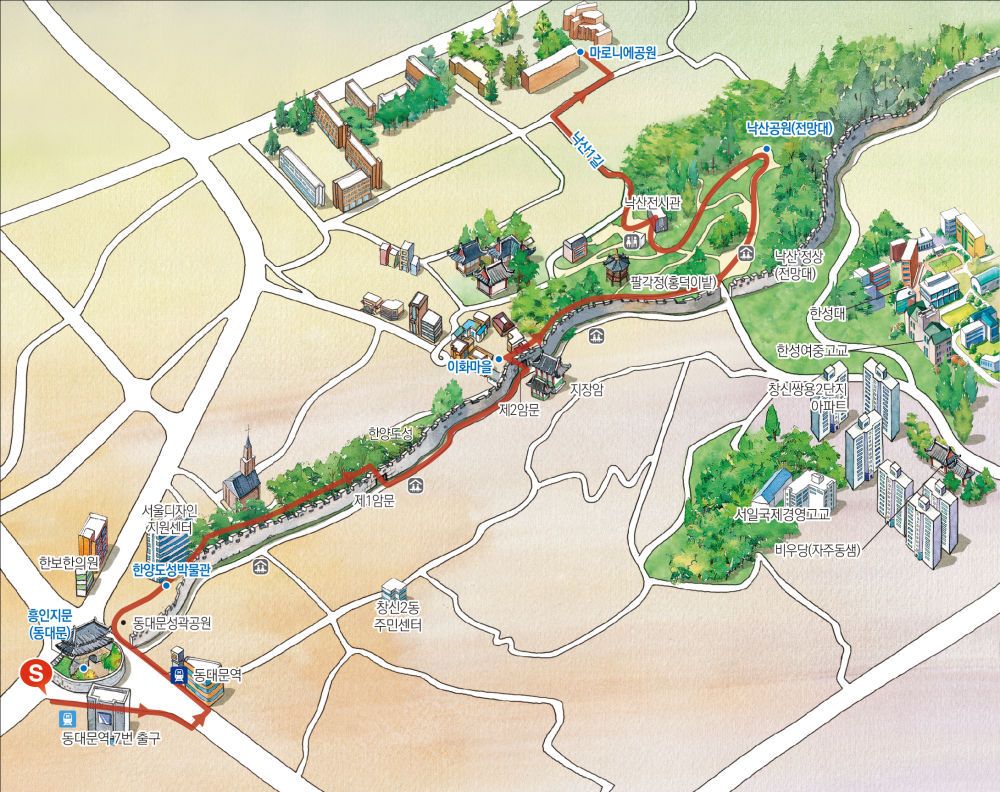 본문 이미지 - 낙산성곽 코스