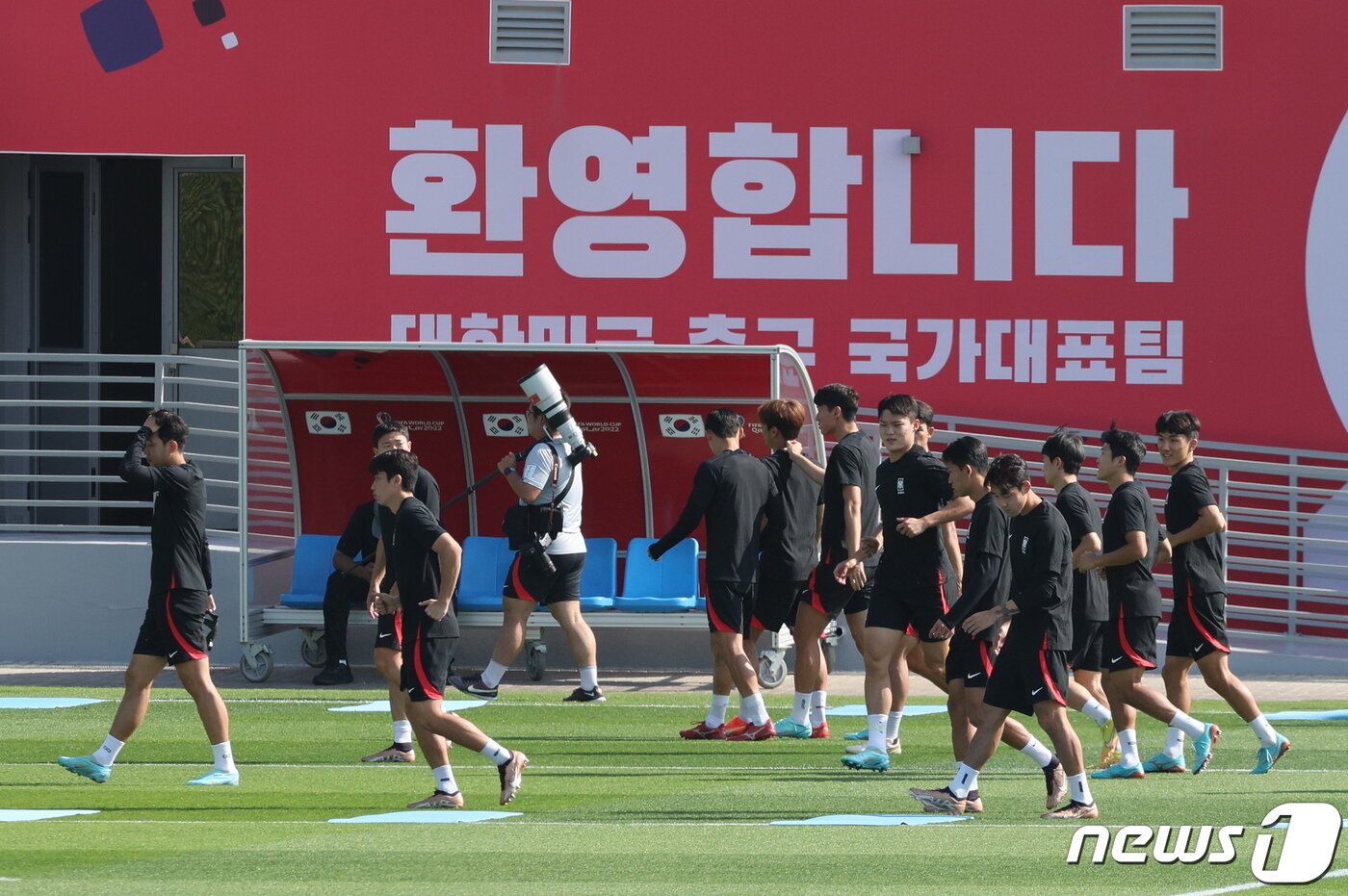 본문 이미지 - 카타르 월드컵 당시의 한국 베이스캠프 2022.12.4/뉴스1 ⓒ News1 이동해 기자