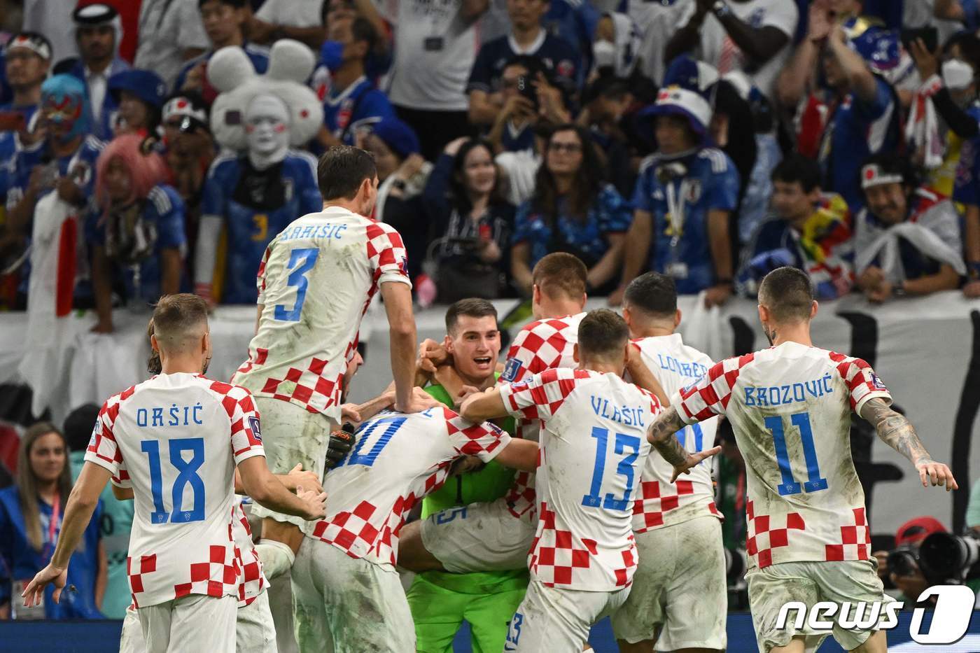 본문 이미지 - 8강에 진출한 크로아티아.  ⓒ AFP=뉴스1