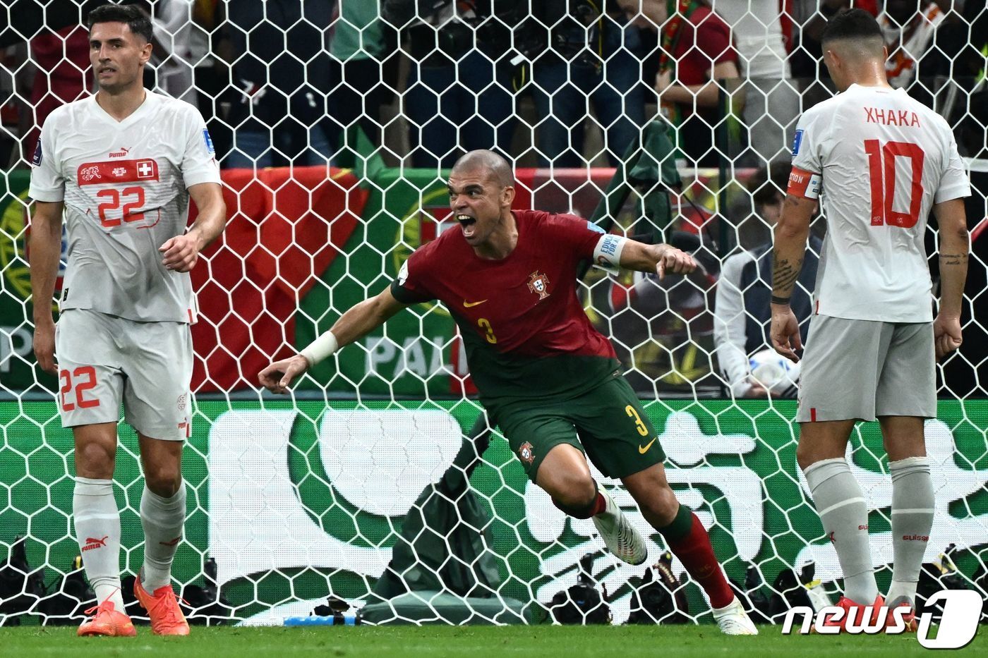 본문 이미지 - 월드컵 토너먼트 최고령 득점자로 이름을 올린 페페. ⓒ AFP=뉴스1