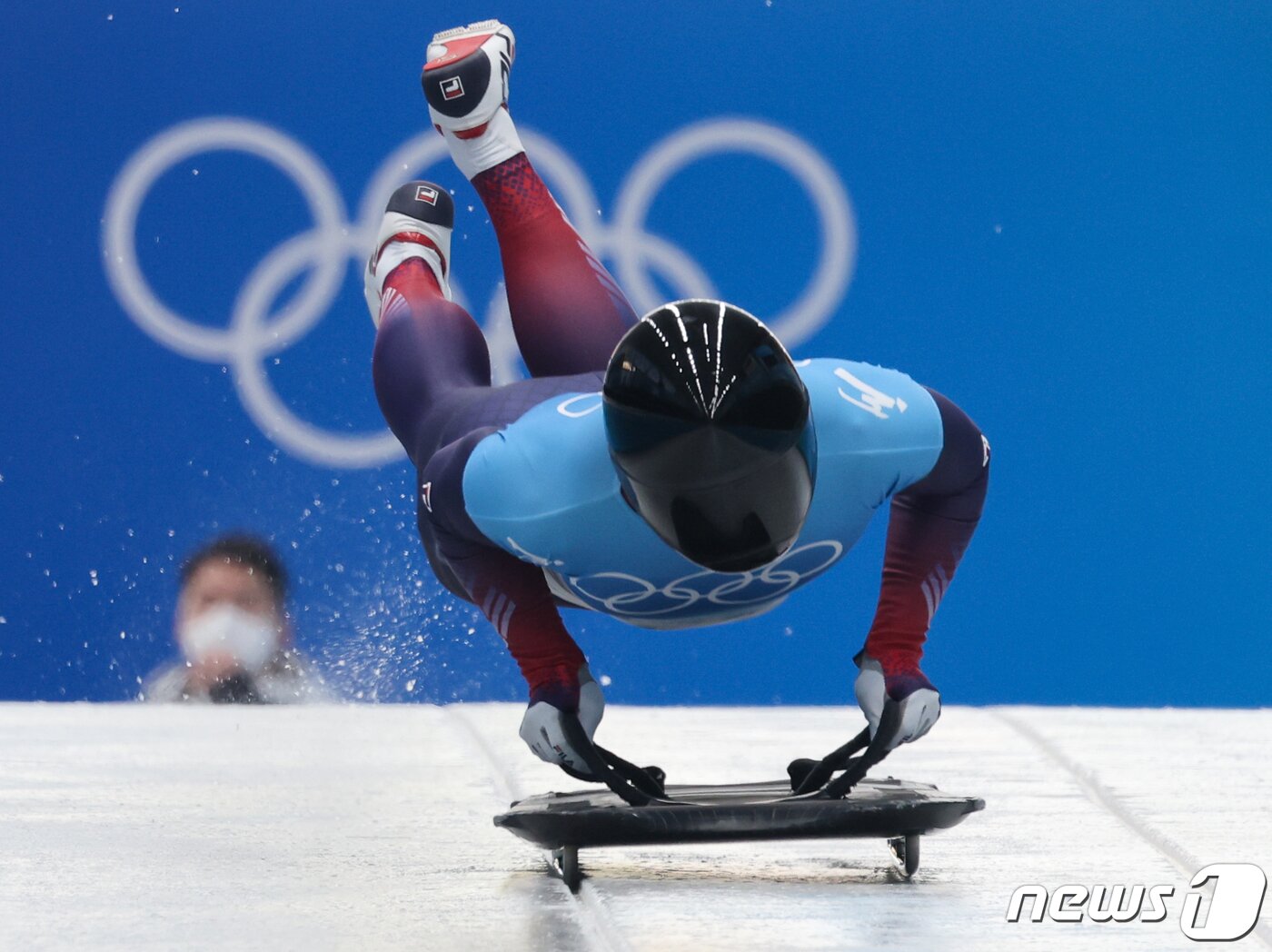 본문 이미지 - 정승기는 2022 베이징 동계 올림픽 남자 스켈레톤에서 10위에 올랐다. 2022.2.10/뉴스1 ⓒ News1 안은나 기자