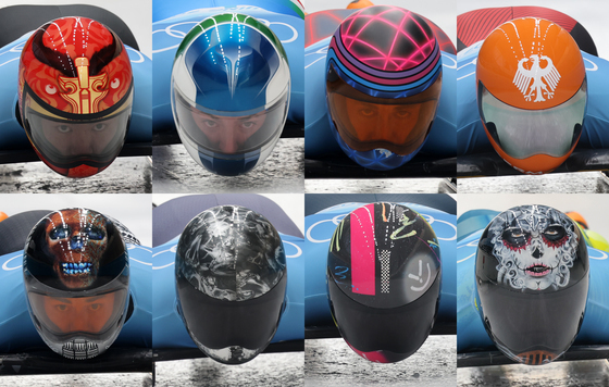 '전사자 추모'·'아이언 맨'·'거북선'…스켈레톤 헬멧에 담긴 사연들[올림픽]