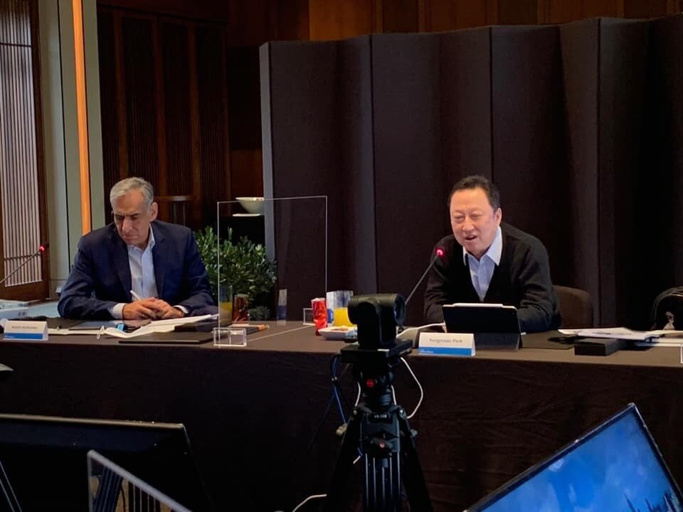 본문 이미지 - 맥킨지 주관 바우어 포럼에 참석한 박용만 전 두산그룹 회장 ⓒ 뉴스1