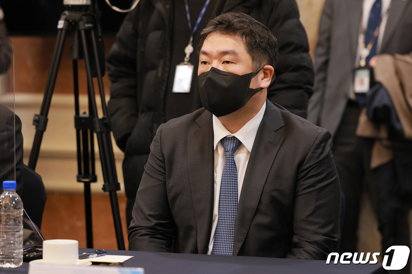 (서울=뉴스1) 이재명 기자 = 김경구 한앤컴퍼니 부사장이 9일 오전 서울 영등포구 켄싱턴호텔에서 열린 '기관전용 사모펀드 운용사 CEO 간담회'에 참석해 있다. 2022.2.9/ …