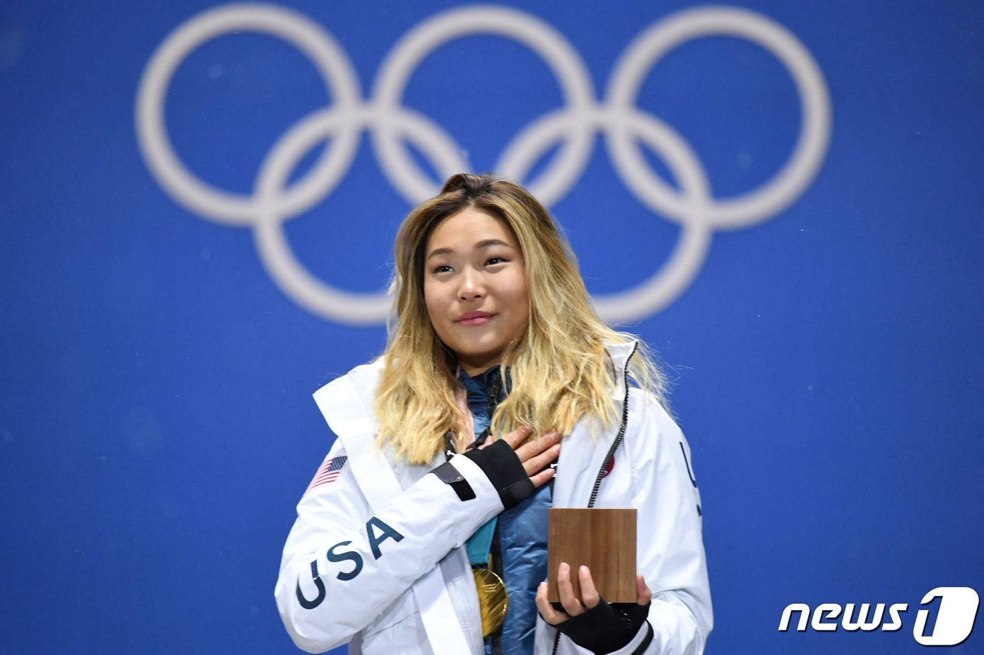 본문 이미지 - 2022년 베이징 동계 올림픽에 미국 대표 스노보드 선수로 출전한 클로이김.  (Photo by Kirill KUDRYAVTSEV / AFP) / TO GO WITH AFP STORY Oly-2022-1month-five ⓒ AFP=뉴스1