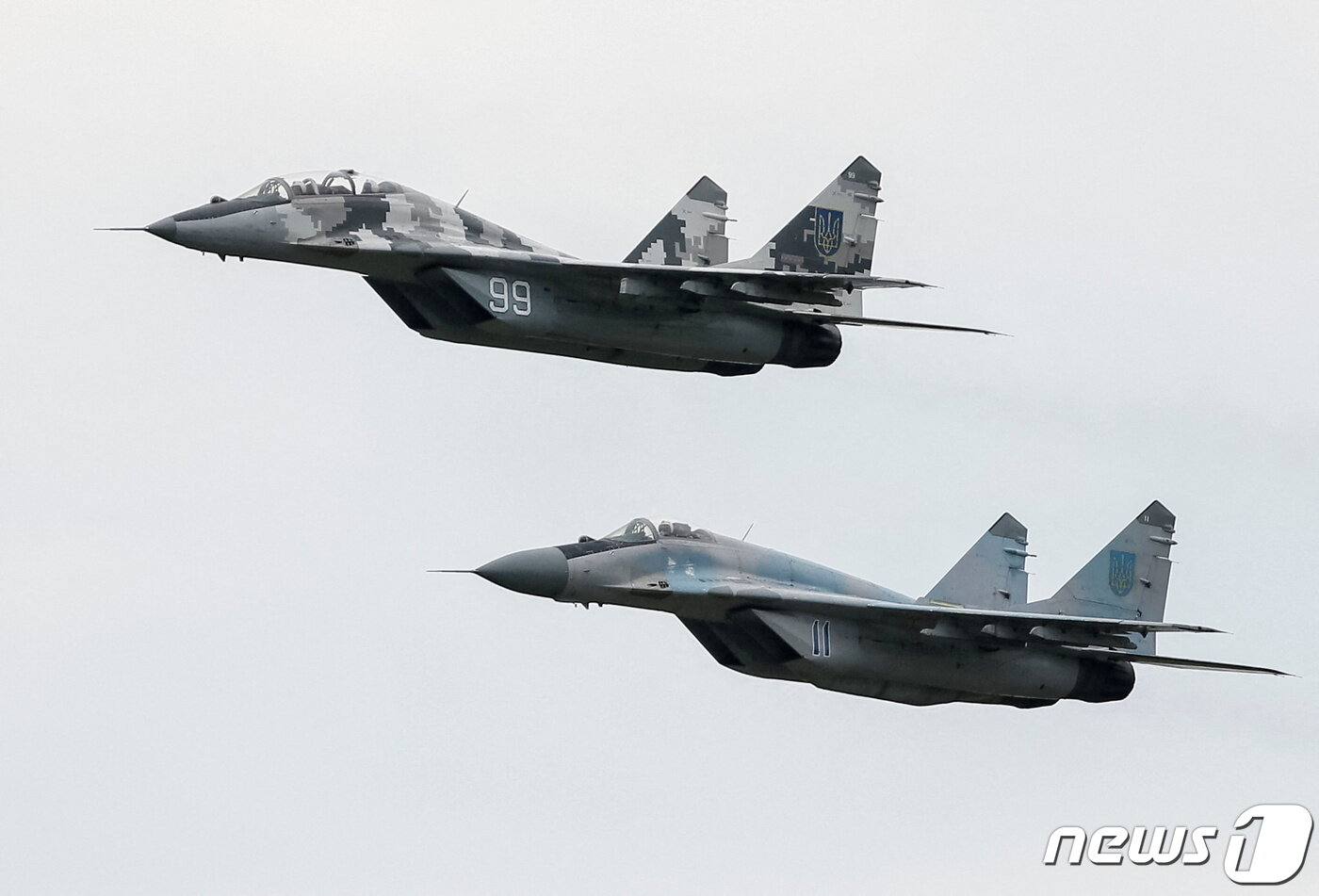 미그-29&#40;MIG-29&#41; 전투기가 2016년 8월3일&#40;현지시간&#41; 우크라이나 군사 공군 기지를 비행하고 있다. 2016.08.03/news1 ⓒ 로이터=뉴스1 ⓒ News1 김민수 기자