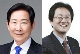 본문 이미지 - 민주당 소속 충주시장 후보. 왼쪽부터 우건도 전 충주시장, 한창희 전 충주시장.2022.3.20/ⓒ 뉴스1