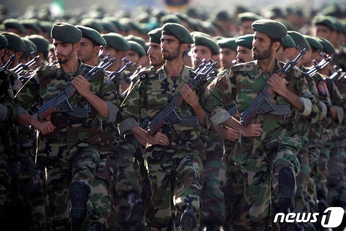 이란 이슬람혁명수비대. © 로이터=뉴스1 © News1 정윤영 기자