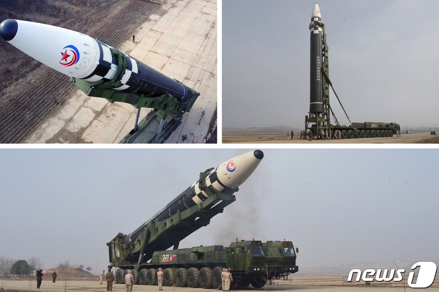 본문 이미지 - (평양 노동신문=뉴스1) = 북한이 24일 신형 대륙간탄도미사일(ICBM) '화성-17'형'을 시험발사했다. [국내에서만 사용가능. 재배포 금지. DB 금지. For Use Only in the Republic of Korea. Redistribution Prohibited] rodongphoto@news1.kr