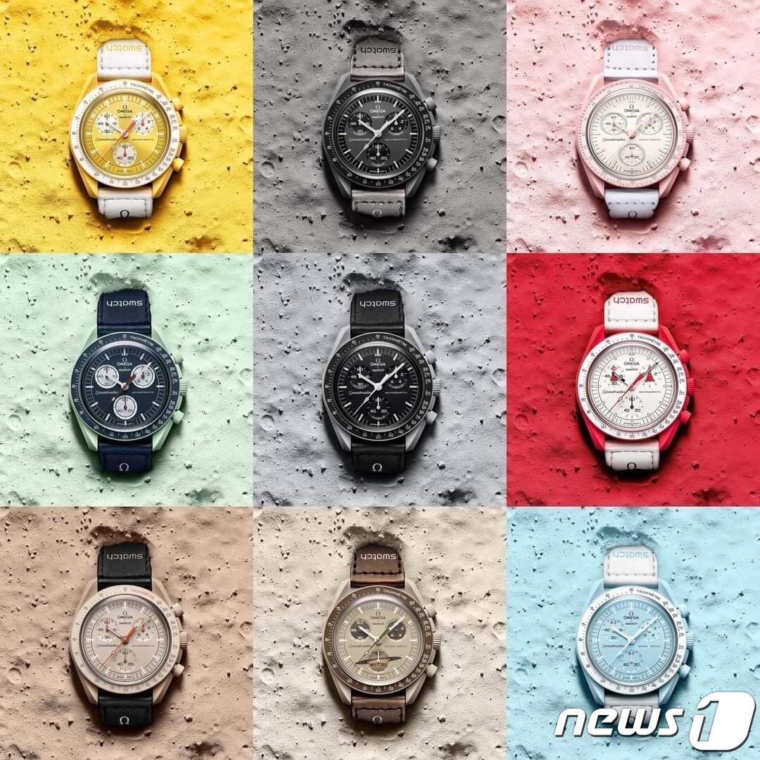 본문 이미지 - 오메가와 스와치가 협업해 만든 시계 '문스와치' (스와치그룹코리아 제공)2022.3.27/뉴스1
