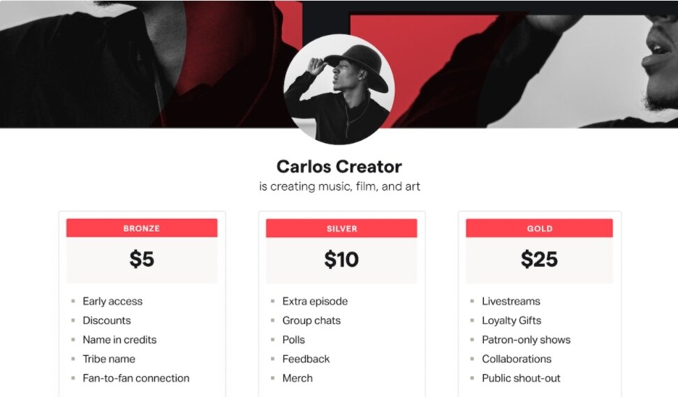 본문 이미지 - 미국의 글로벌 팬십 후원 플랫폼 '패트리온' (홈페이지 캡처) ⓒ 뉴스1