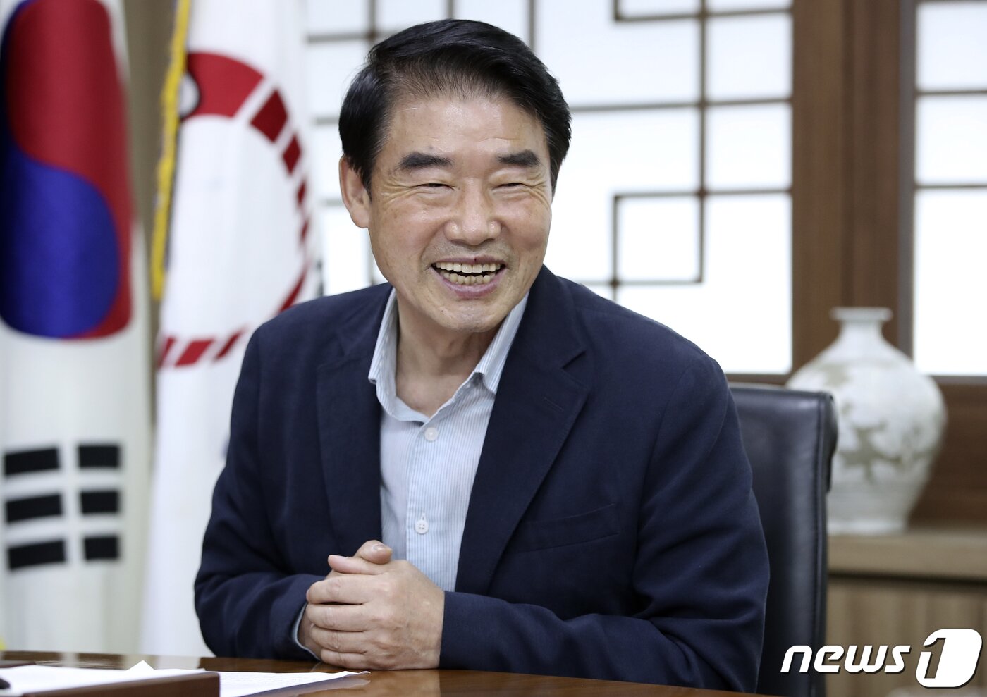 본문 이미지 - 정천석 더불어민주당 울산 동구청장. 2022.4.15/뉴스1 ⓒ News1 윤일지 기자