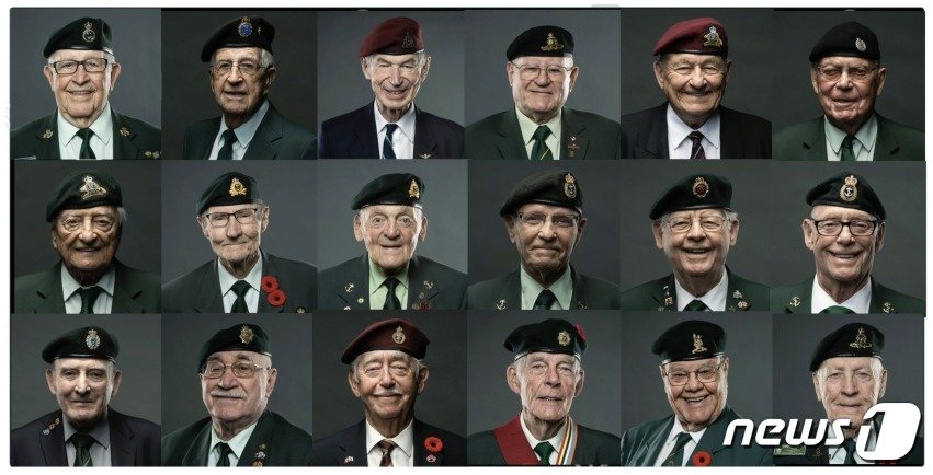 본문 이미지 - 캐나다 한국전참전용사회 제7지회 용사들.(주캐나다한국대사관 제공) ⓒ 뉴스1