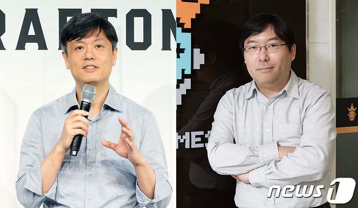 본문 이미지 - (왼쪽부터) 장병규 크래프톤 의장, 박용현 넥슨게임즈 대표 ⓒ 뉴스1