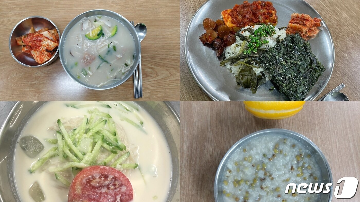 본문 이미지 - 성우군이 학교에서 제공받는 급식. 고기 반찬은 빼고 받았다. (윤성우군 본인 제공) ⓒ 뉴스1