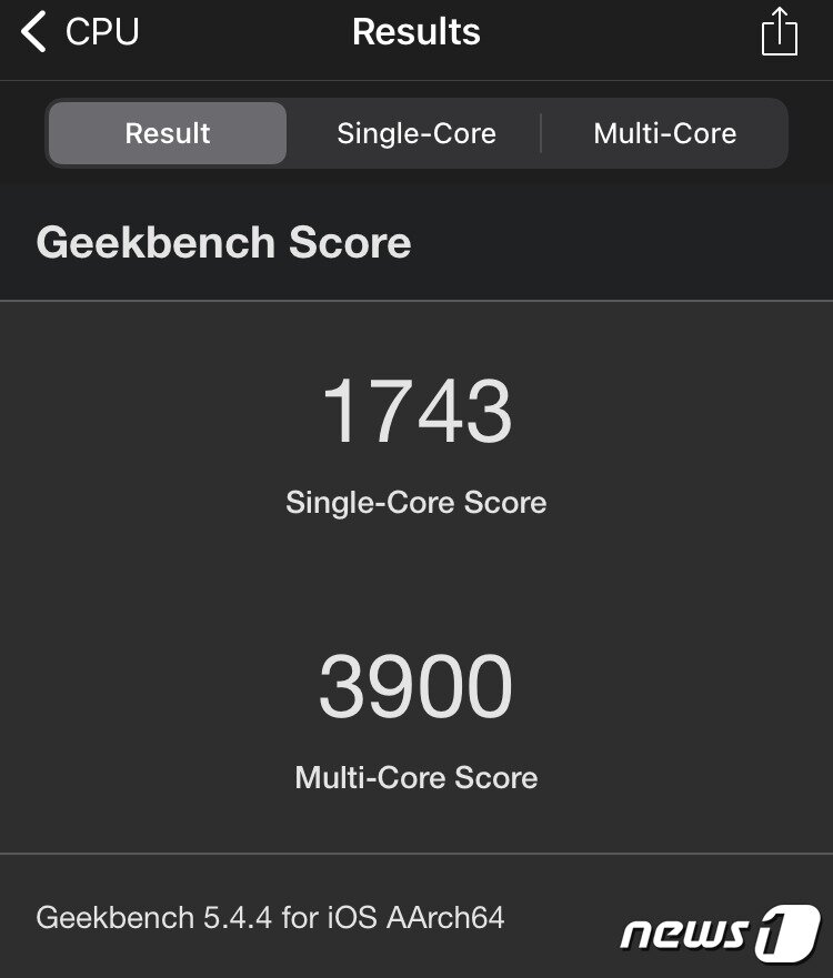 본문 이미지 - 아이폰SE3 긱벤치 벤치마크 결과 2022.04.03/뉴스1 ⓒ News1 오현주 기자ⓒ 뉴스1