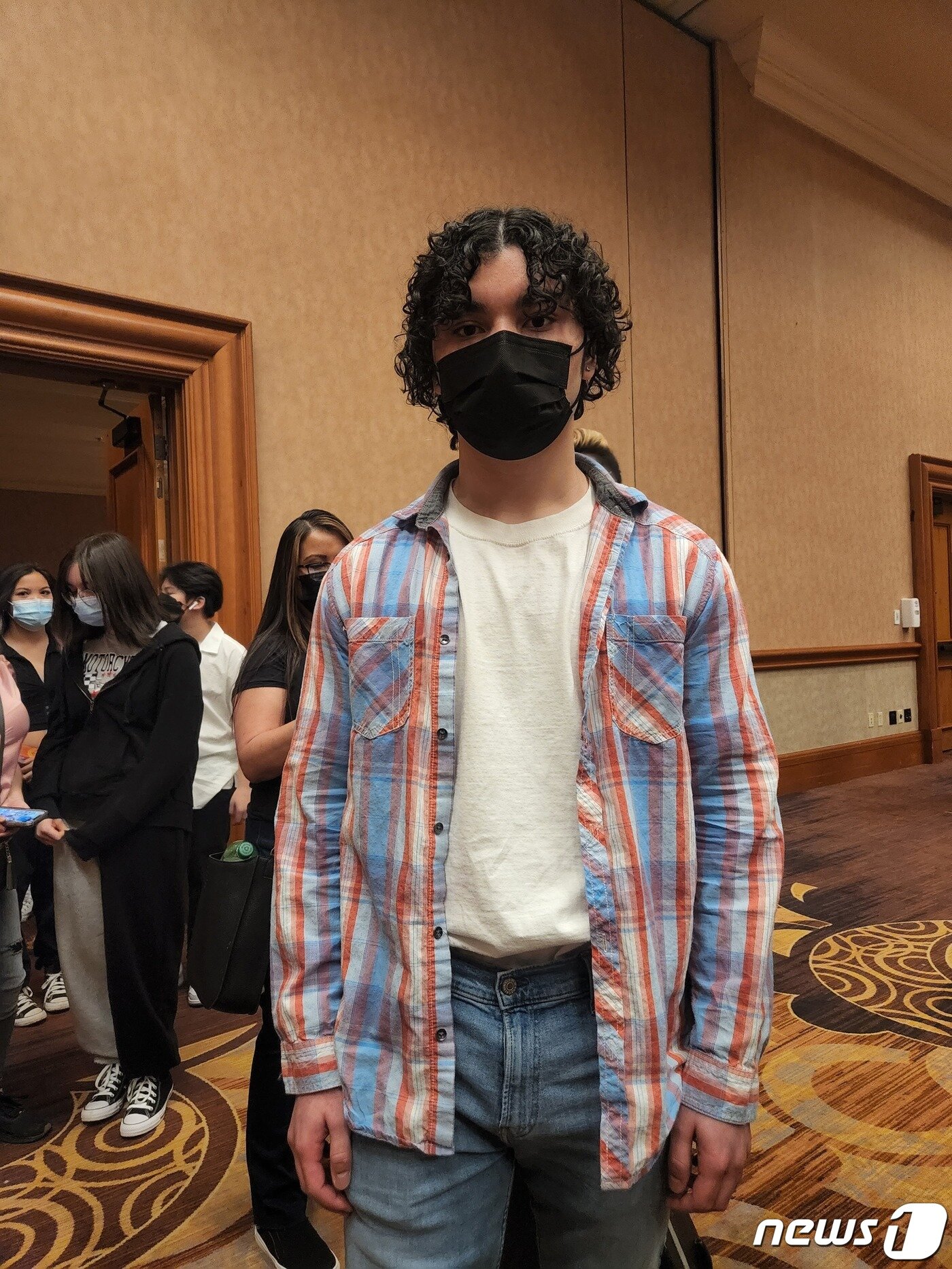 본문 이미지 - 8일(현지시간) 미국 라스베이거스 만달레이 베이 호텔에서 진행된 하이브 멀티 레이블 오디션에 참가한 데미안(18) ⓒ 뉴스1ⓒ 뉴스1