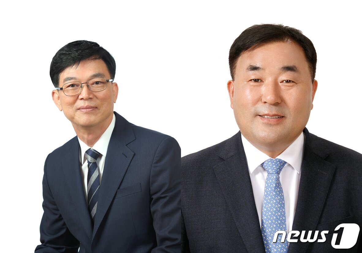 본문 이미지 - 이정운(왼쪽)·최옥수 더불어민주당 전남 무안군수 경선 후보.2022.5.1/뉴스1 