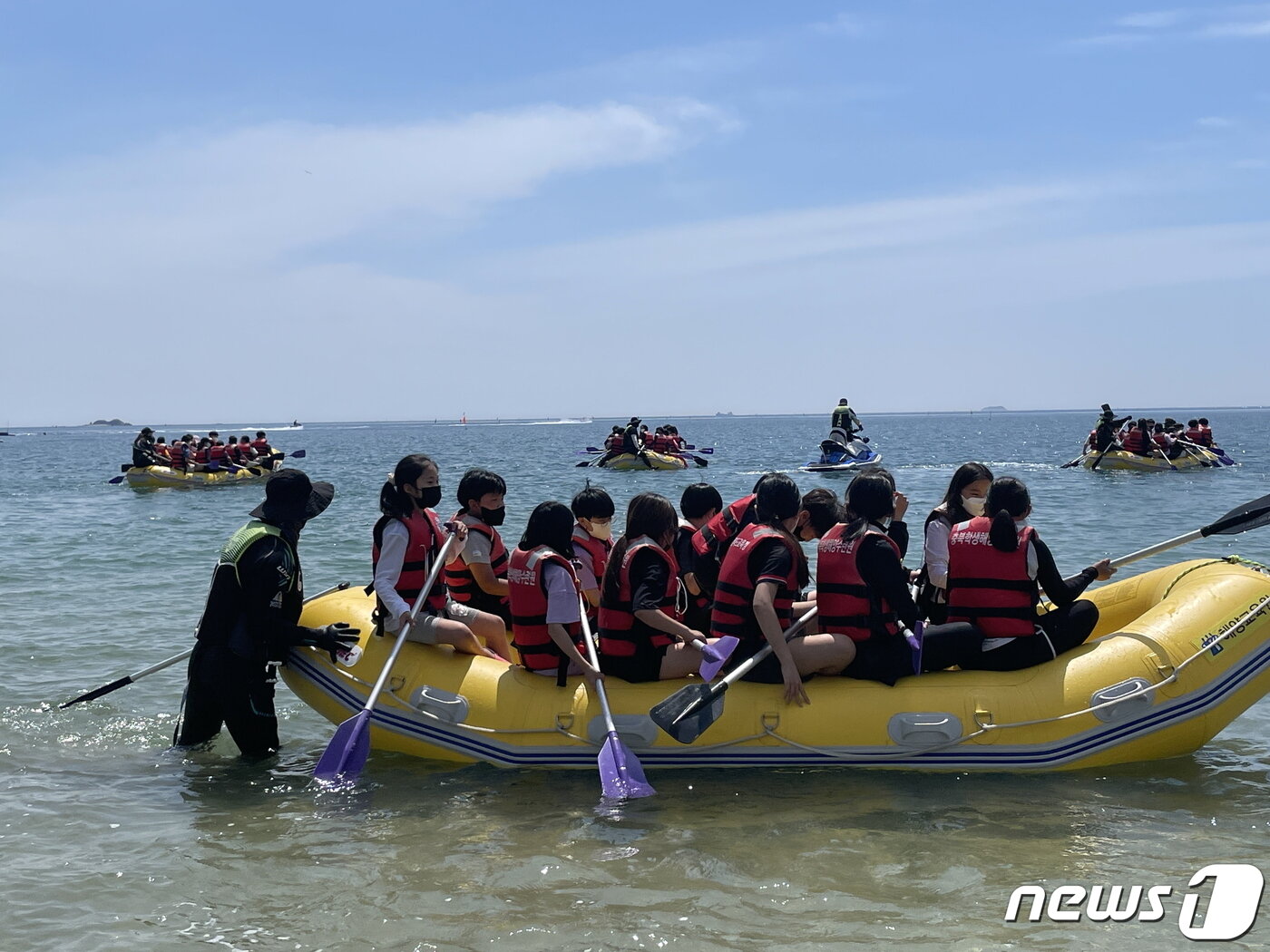 본문 이미지 - 보은 동광초등학교 해양 수련 체험활동 장면. (보은교육청 제공)ⓒ 뉴스1
