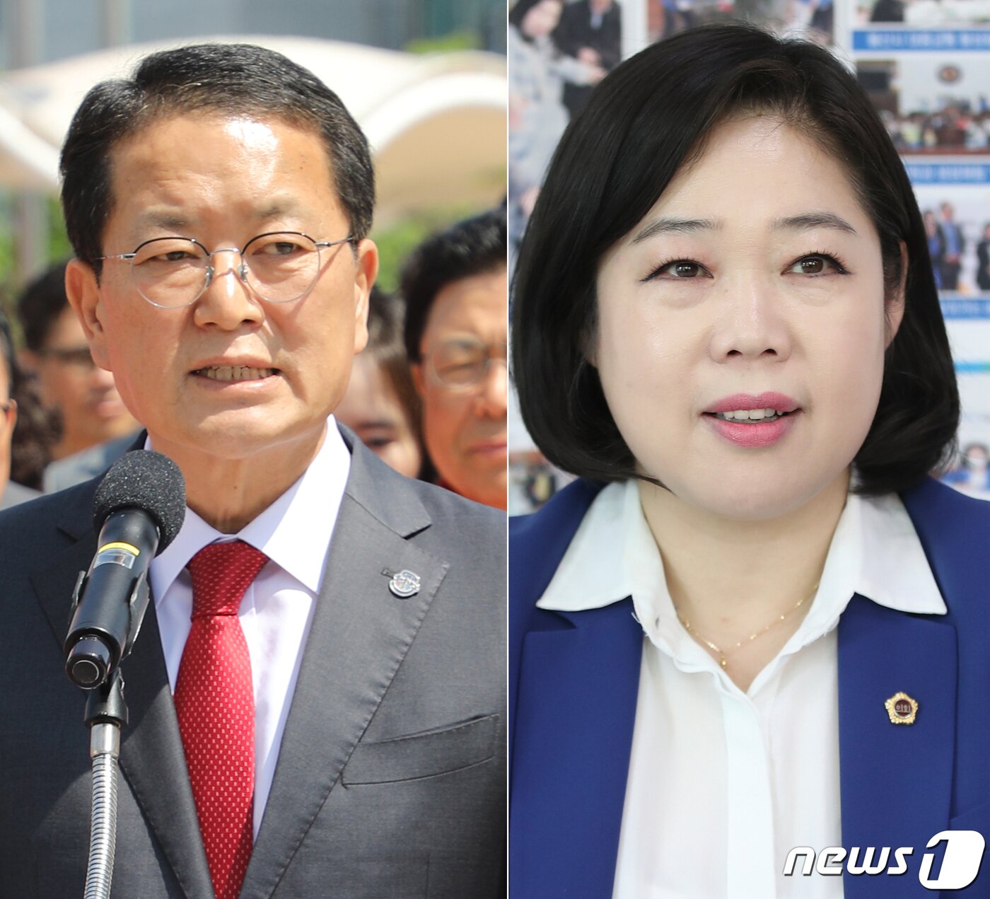 본문 이미지 - 왼쪽부터 서동욱 후보, 이미영 후보.ⓒ 뉴스1