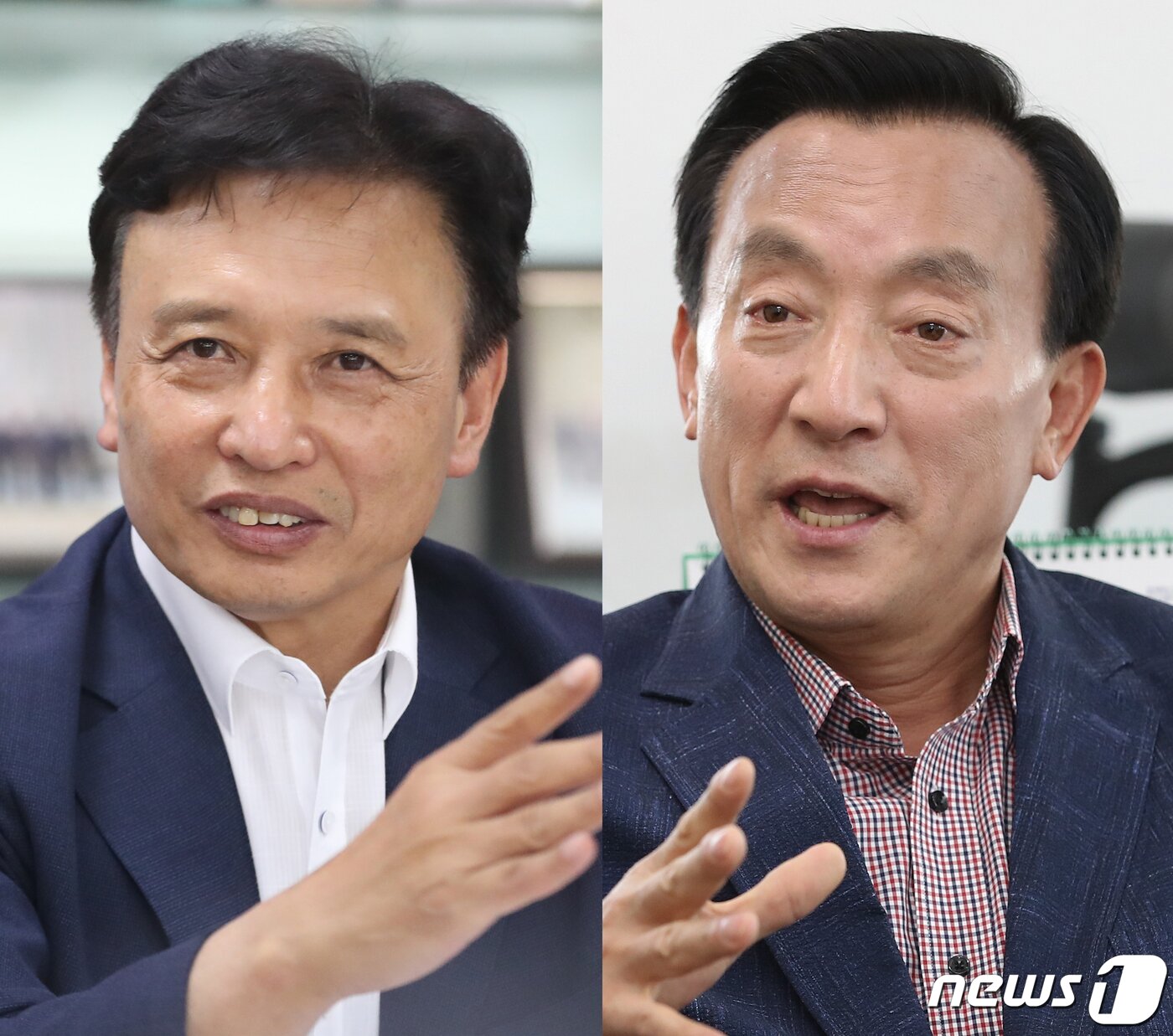 본문 이미지 - 왼쪽부터 이동권 후보, 박천동 후보.ⓒ 뉴스1