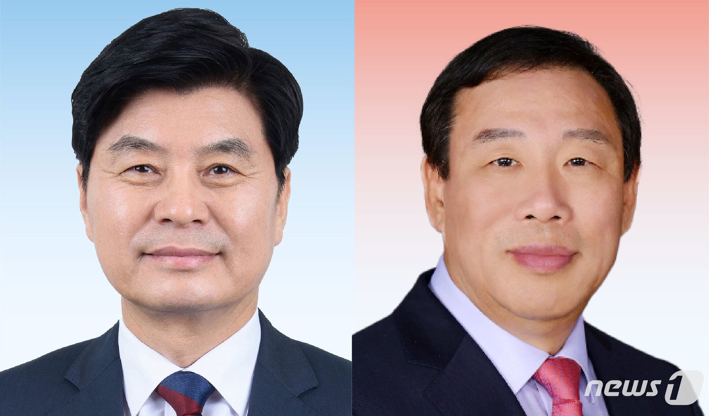 본문 이미지 - 더불어민주당 이춘희(왼쪽), 국민의힘 최민호 세종시장 후보. ⓒNews1 