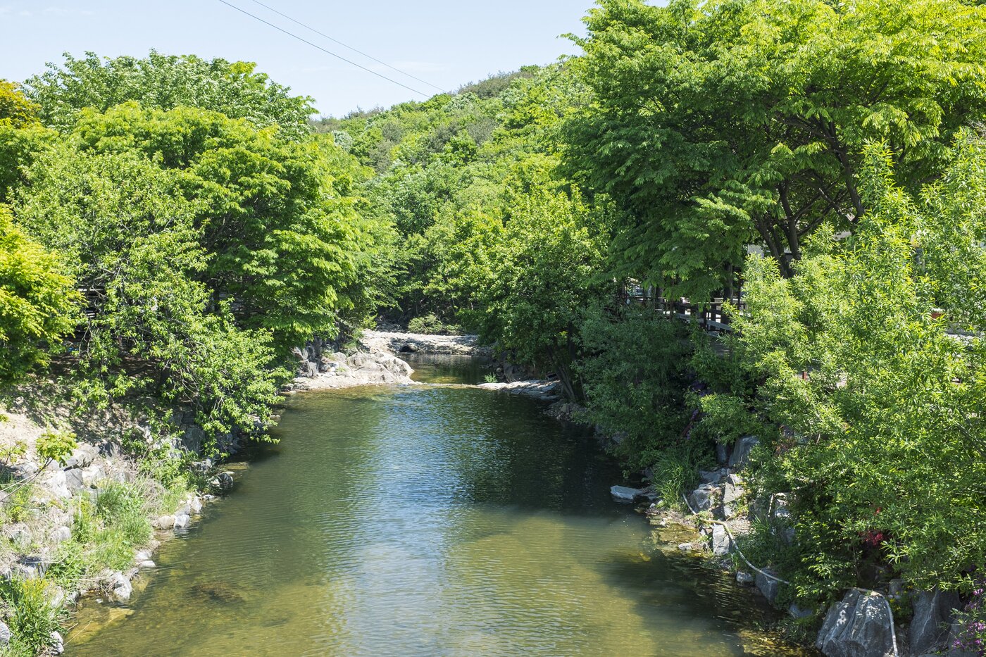 본문 이미지 - 아이들이 물놀이 하기 좋은 용현계곡(한국관광공사 제공)ⓒ News1
