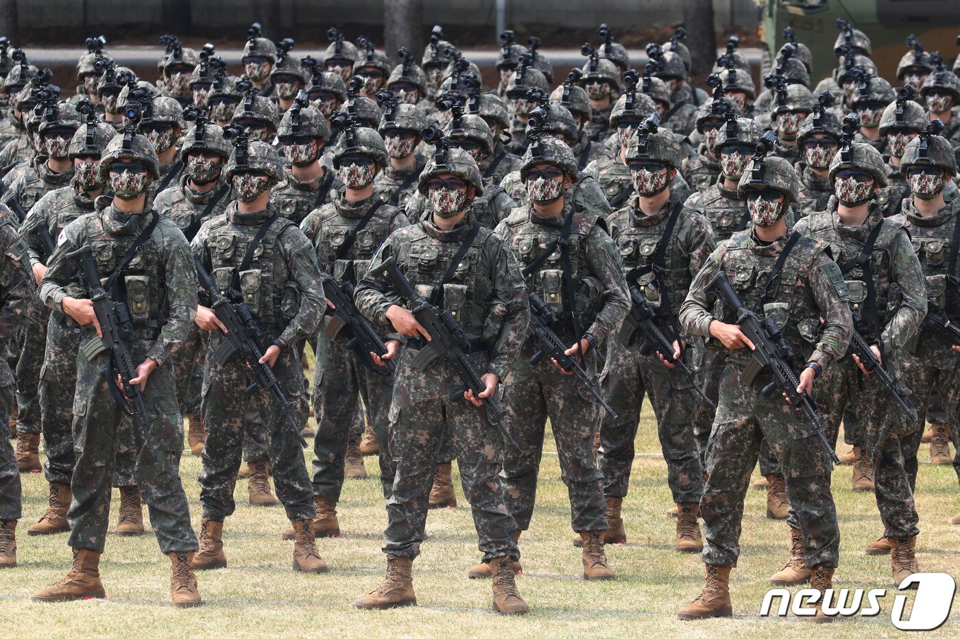 본문 이미지 - 육군 아미타이거 시범여단전투단. 2022.6.10/뉴스1 ⓒ News1 사진공동취재단