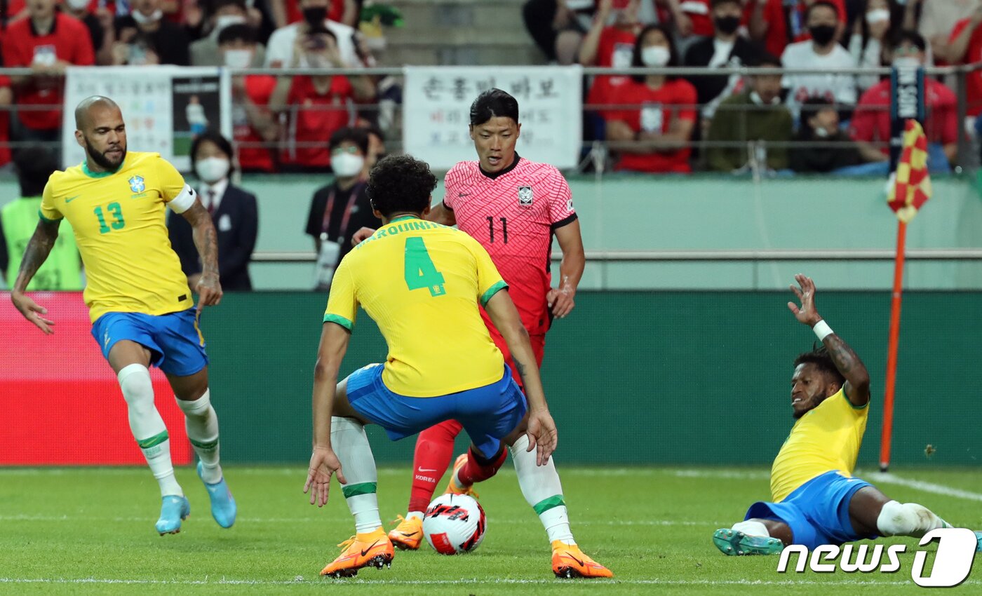 본문 이미지 - 브라질 축구대표팀이  10월 방한하면 2022년 이후 3년 4개월 만이다.  ⓒ News1 장수영 기자