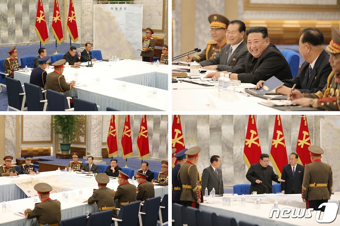 본문 이미지 - &#40;평양 노동신문=뉴스1&#41; = 북한이 지난 22일 김정은 총비서의 주재 하에 노동당 중앙군사위원회 제8기 제3차 확대회의 2일 차 회의를 진행했다. 노동당 기관지 노동신문은 23일 &#34;회의에서는 당의 군사 전략적 기도에 따라 조선인민군 전선&#40;전방&#41;부대들의 작전 임무를 추가 확정하고 작전계획을 수정하는 사업과 중요 군사조직 편제 개편과 관련한 문제들을 토의하였다&#34;라고 전했다. [국내에서만 사용가능. 재배포 금지. DB 금지. For Use Only in the Republic of Korea. Redistribution Prohibited] rodongphoto@news1.kr