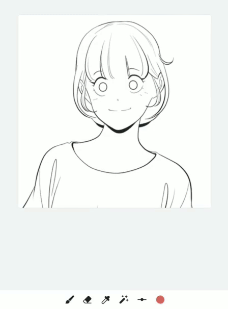 본문 이미지 - 네이버웹툰의 자동 채색 프로그램 '웹툰 AI 페인터'를 이용한 모습. 원하는 색깔을 고르고 클릭하기만 하면 인공지능(AI)이 스스로 그림에 채색을 해준다.ⓒ 뉴스1