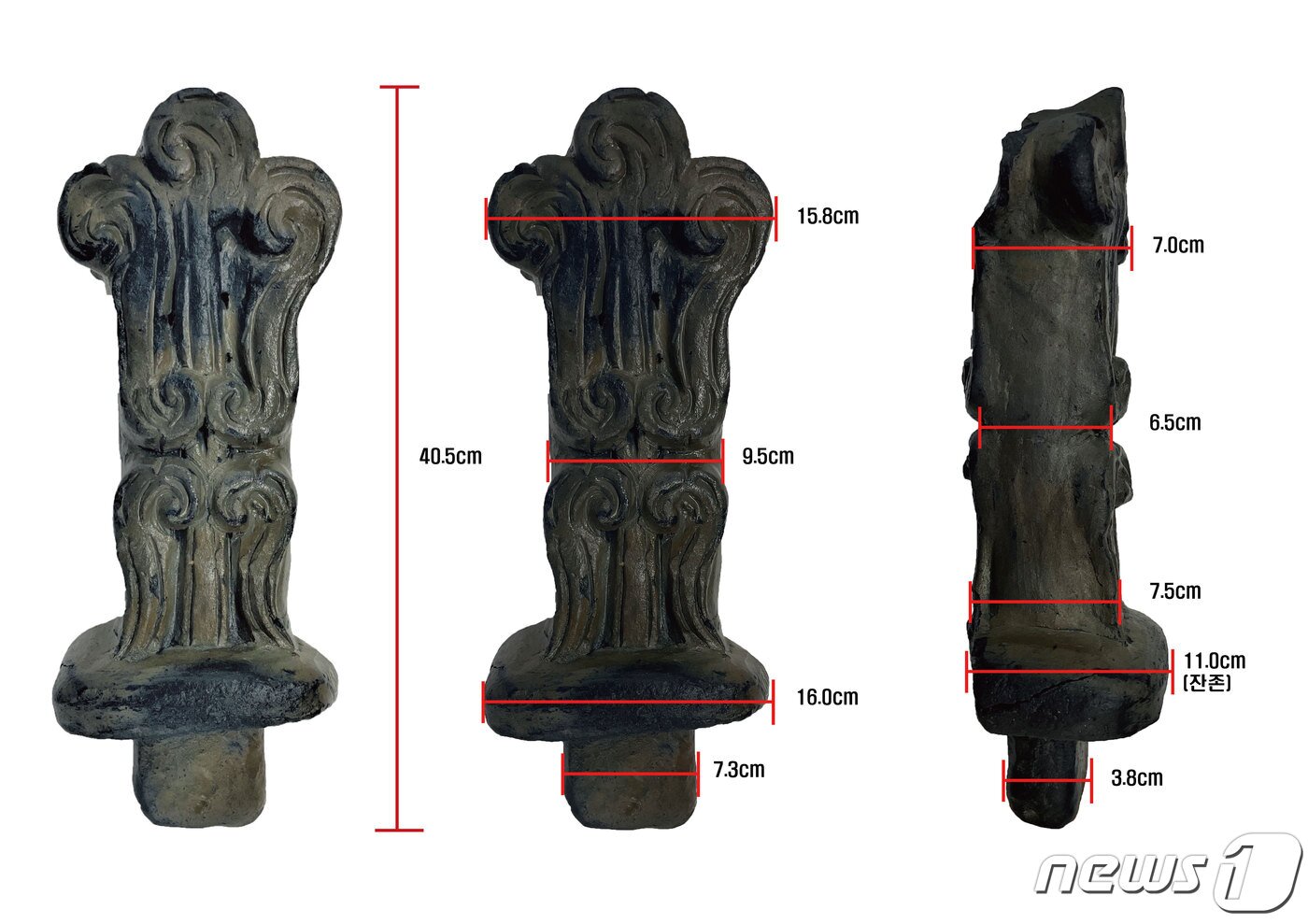 본문 이미지 - 충남 태안군 남면 양잠리 청포대 갯벌 일대에서 출토된 검파. (국립해양문화재연구소 제공)ⓒ 뉴스1