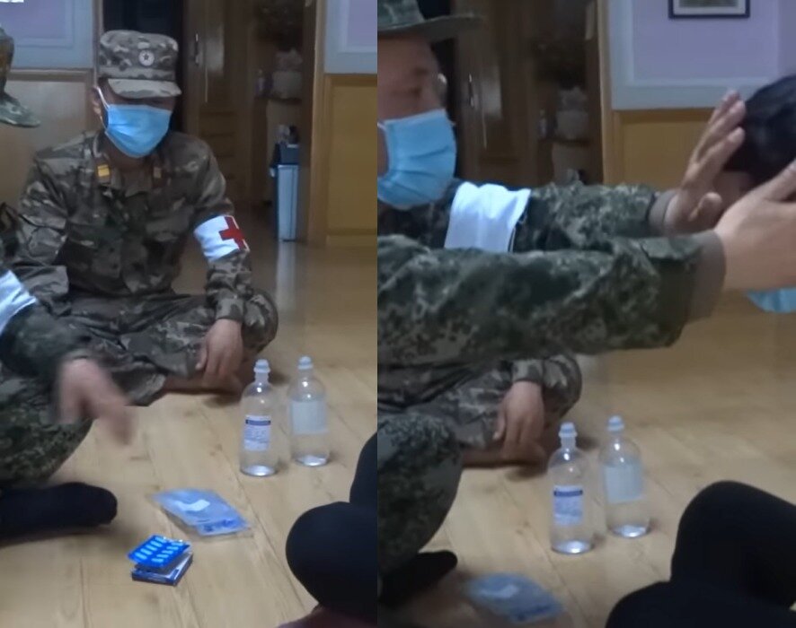 본문 이미지 - 송아가 아팠을 때 집에 찾아온 군의관의 모습. (유튜브 'Sary Voline [송아 SongA Vlog]' 채널 갈무리) ⓒ 뉴스1