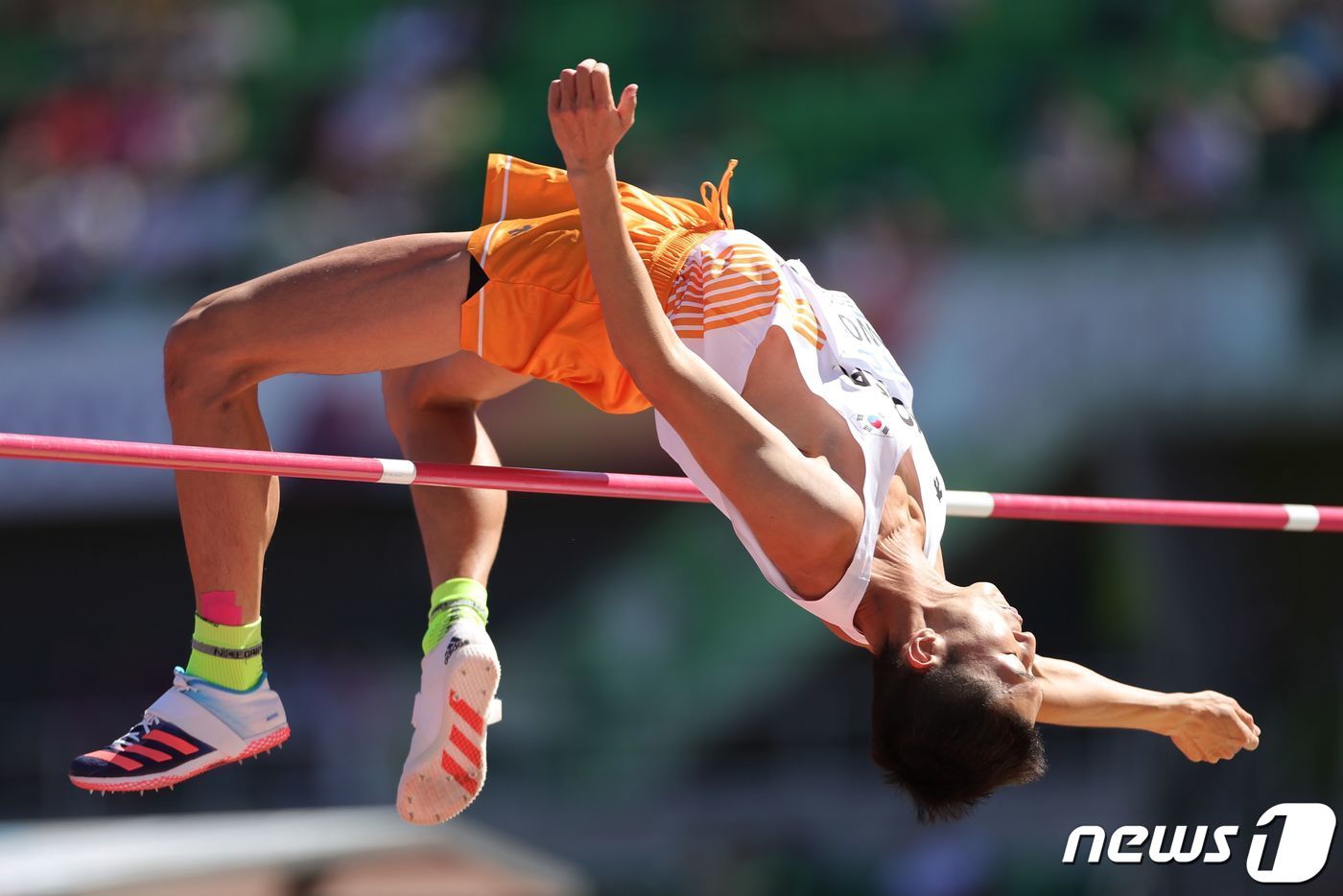 한국 육상 높이뛰기 간판 우상혁. ⓒ AFP=뉴스1