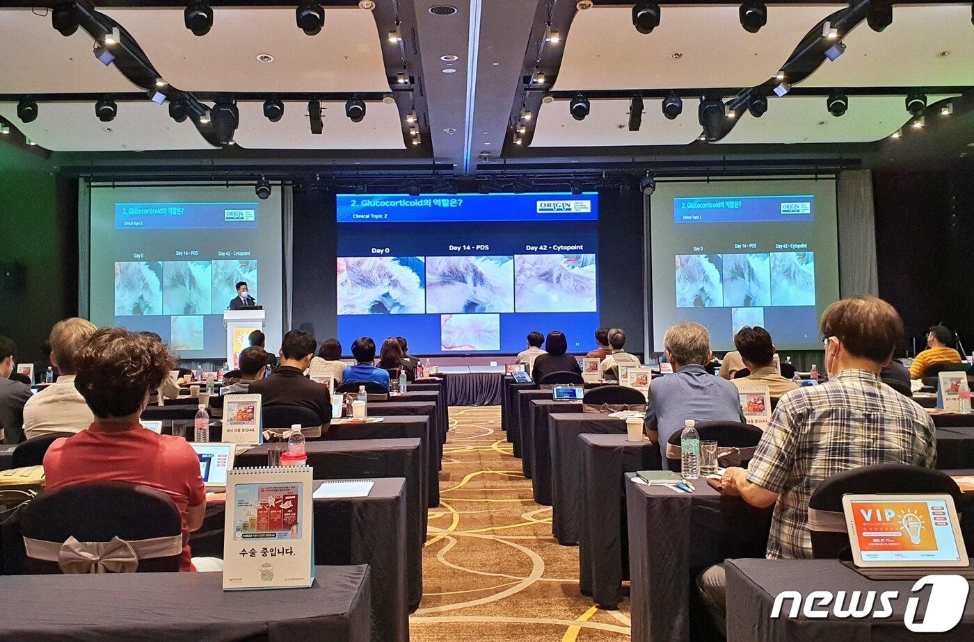 본문 이미지 - 17일 경기 수원시 노보텔 앰버서더 수원에서는 임상수의사들을 대상으로 한 한국조에티스 VIP심포지엄이 개최됐다. ⓒ 뉴스1 최서윤 기자