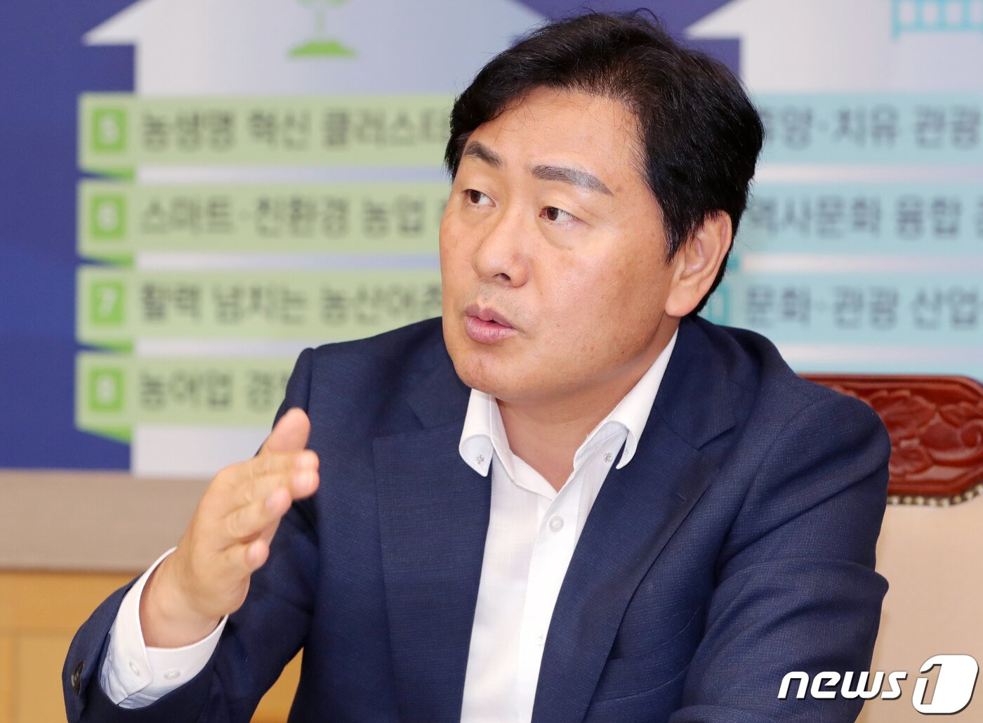 본문 이미지 - 김관영 전북도지사가 26일 전북 전주시 전북도청 회의실에서 뉴스1 전북취재본부와 인터뷰를 하고 있다. 2022.7.26/뉴스1 ⓒ News1 유경석 기자